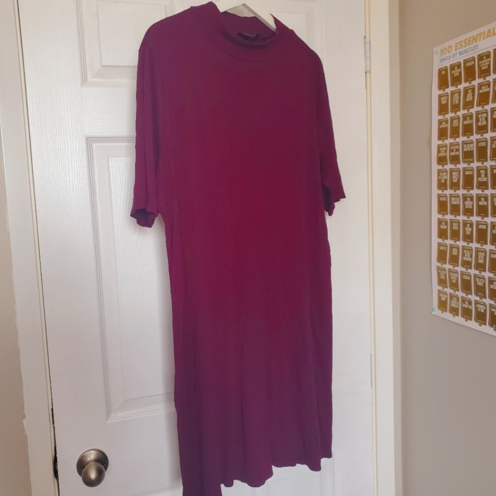 39. Ribbed mock neck dress
